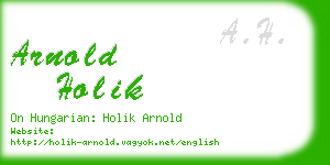 arnold holik business card